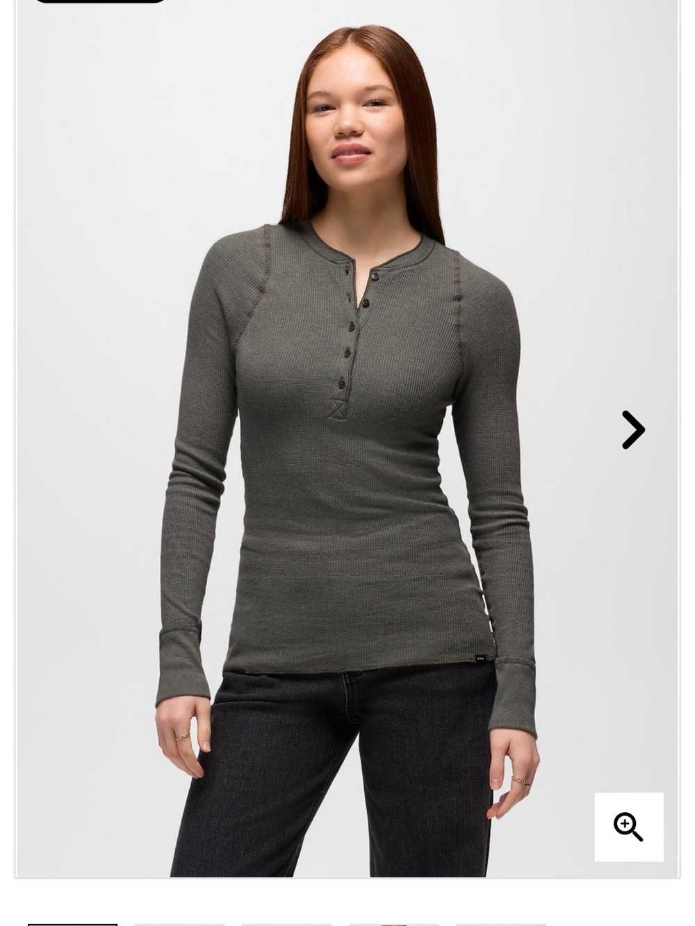 PrAna Touchstone Henley in Thyme Heather